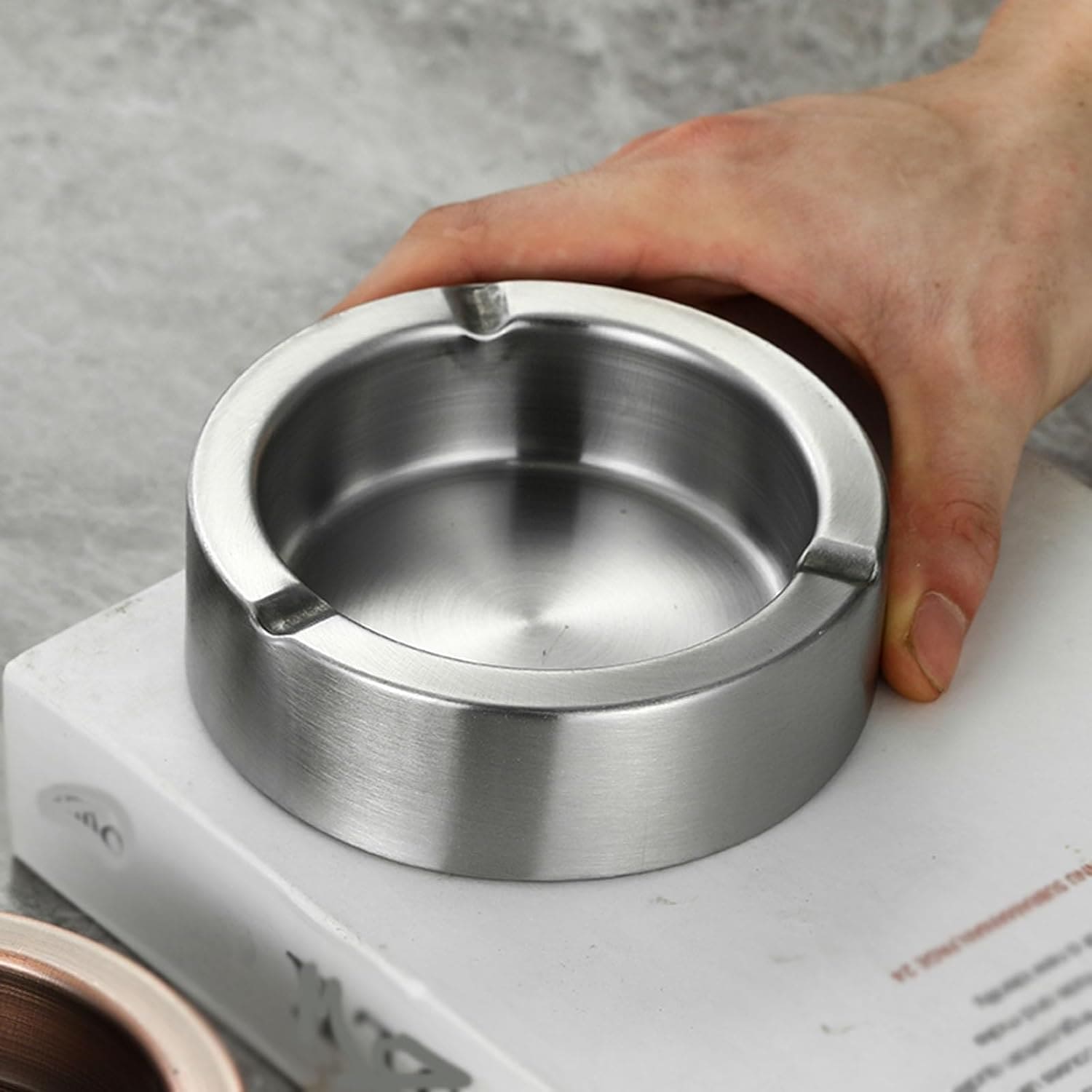 Round Smoking Ashtray, Cigarette Holder Ashtray, Elegant Stainless Steel Ashtray, Simple Ashtray Ornament for Cigarette, Premium Modern Smoking Holder, Windproof Ash Holder Round Smoking Ashtray, Cigarette Holder Ashtray, Elegant Stainless Steel Ashtray, Simple Ashtray Ornament for Cigarette, Premium Modern Smoking Holder, Windproof Ash Holder